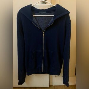 Brandy Melville dark blue zip up hoodie